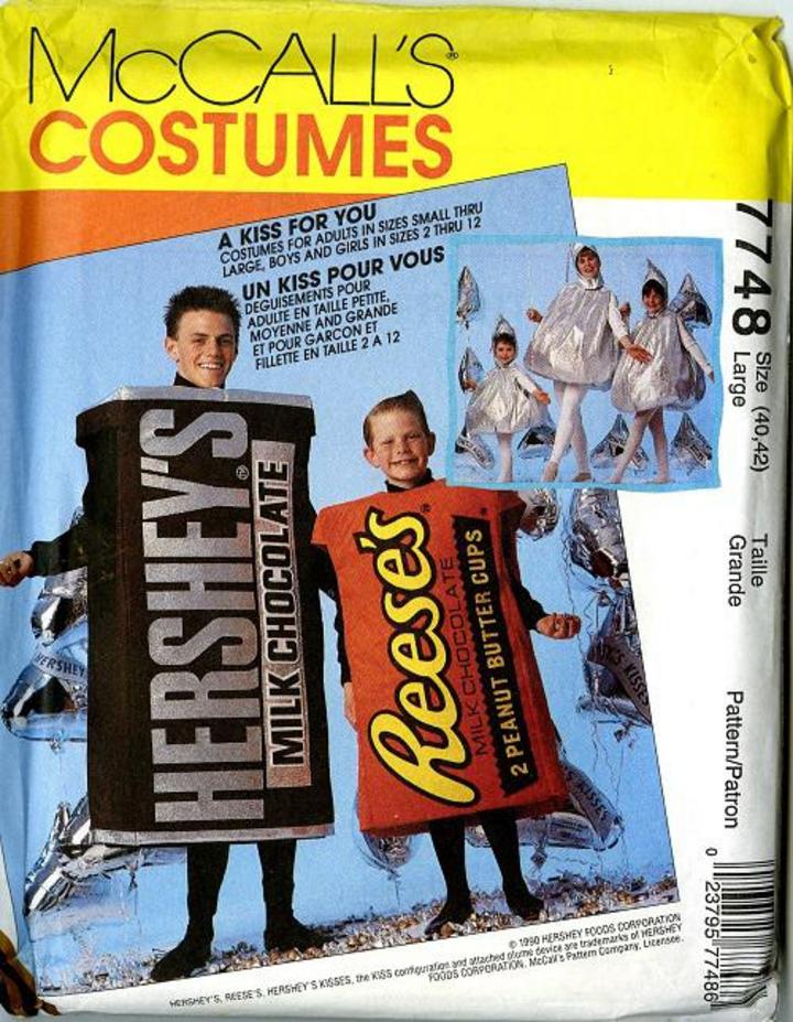 Vintage Pattern Warehouse Vintage Sewing Patterns Vintage Fashion Crafts Fashion Mccall S Costumes 7748 Adult Hershey Candy