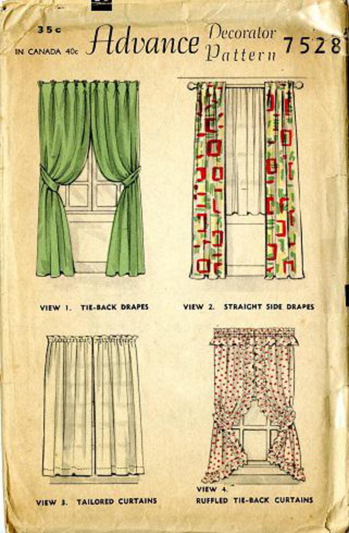 Vintage Pattern McCalls 5283 Curtain Sewing Pattern Vintage Curtain Pattern