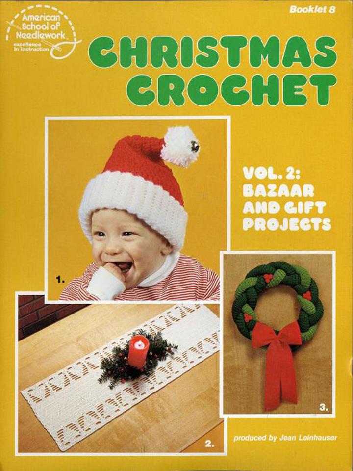 2 Pattern Book American School of Needlework Booklet 8 Christmas Crochet Vol