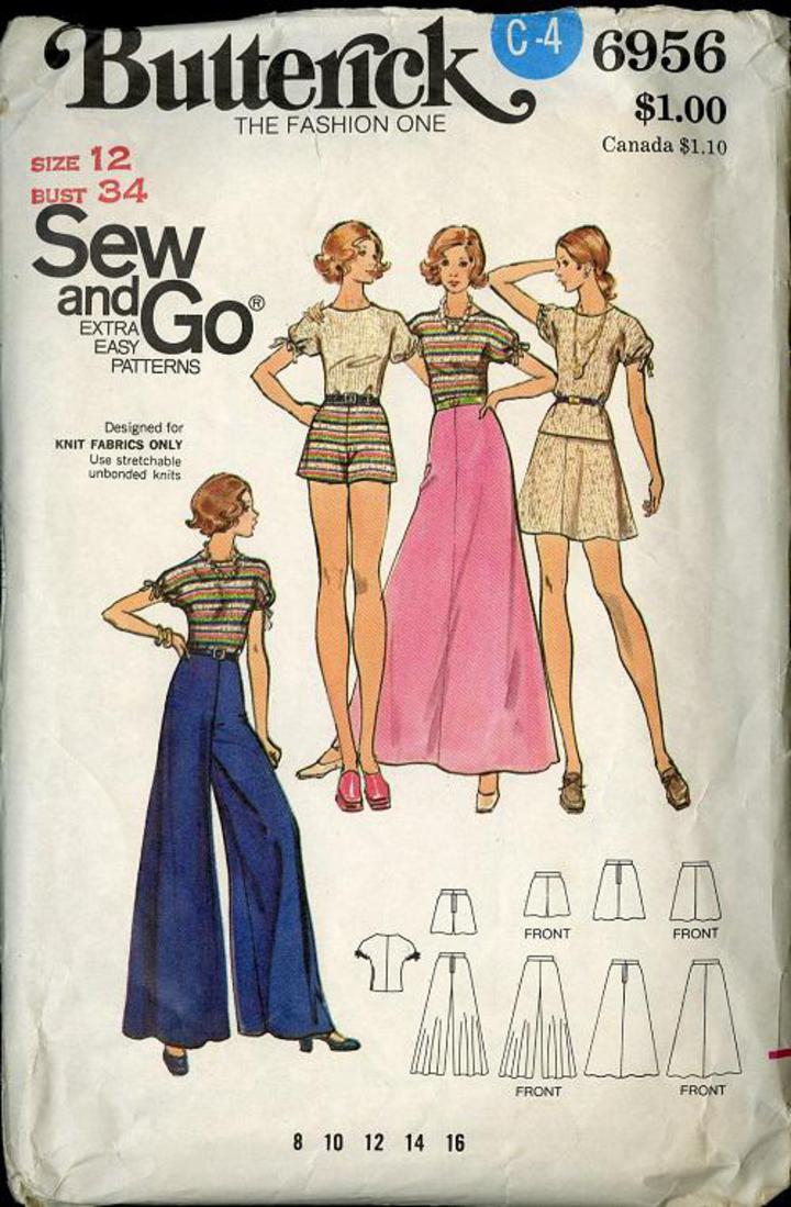 1970s Vintage Sewing Pattern: Suspender Skirt and Suspender Pants. But –  WeSewRetro