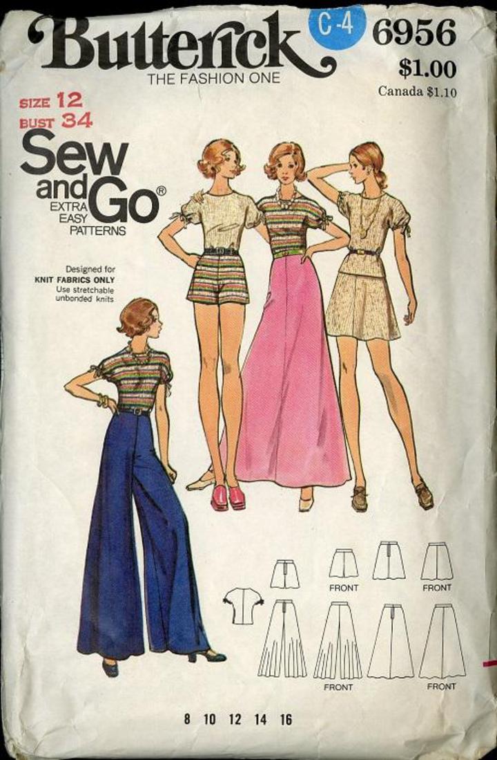 1970s Vintage Sewing Pattern: Suspender Skirt and Suspender Pants. But –  WeSewRetro