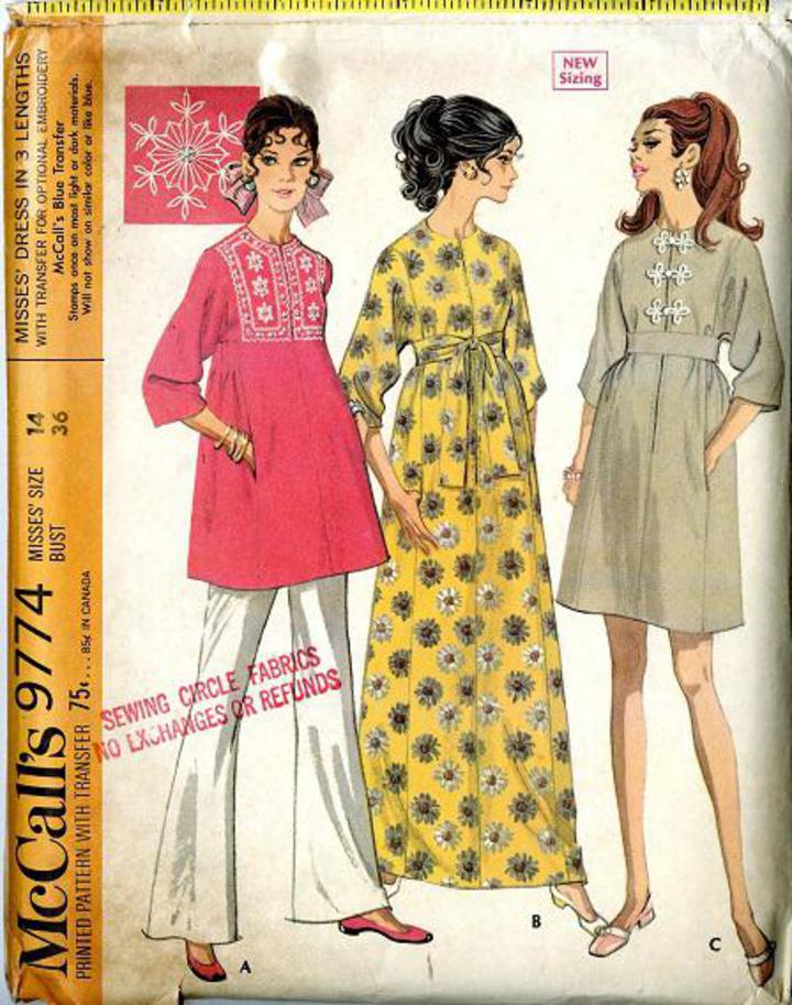 Vintage Dress Pattern Illustration 5112 10x15 Gicl\u00e9e Canvas Print