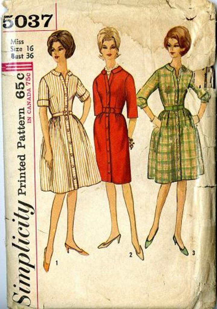 shirtwaist dress 1960s