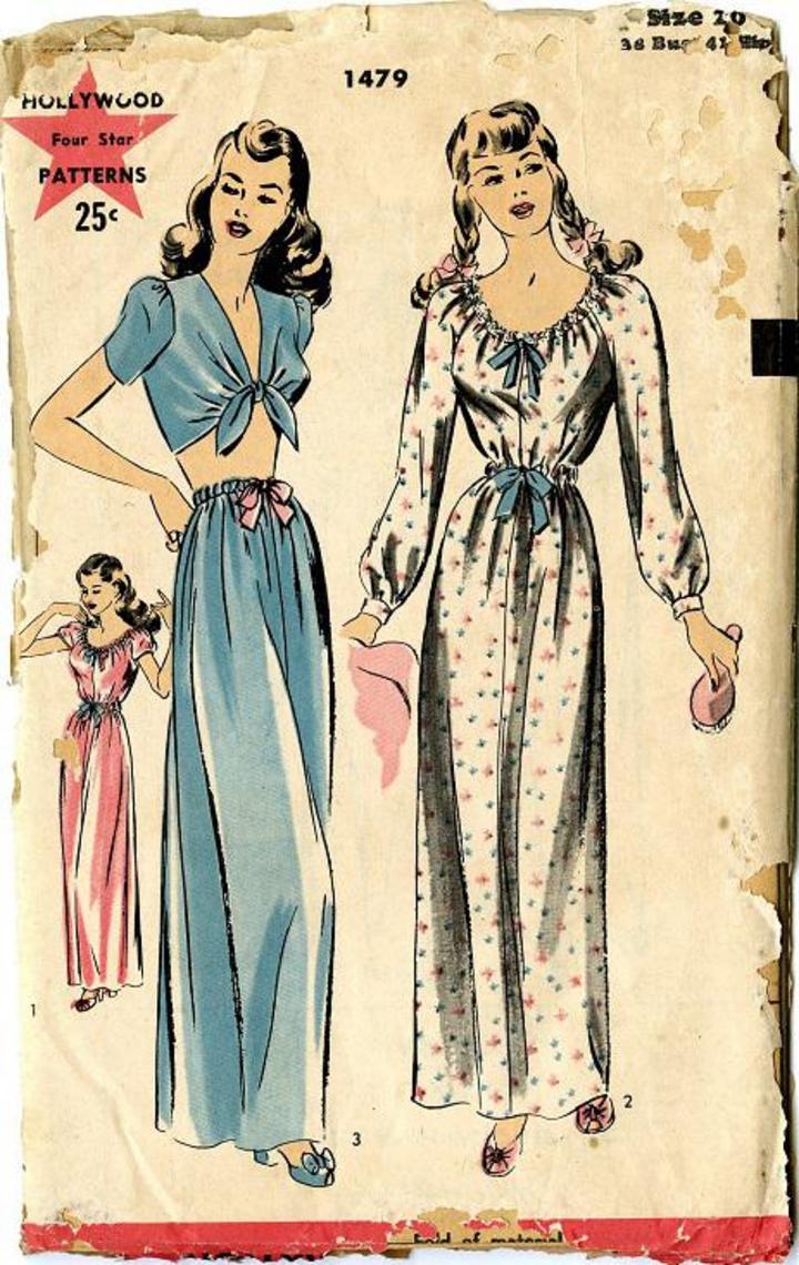 MOMSPatterns Vintage Sewing Patterns - Hollywood 1348 Vintage 40's