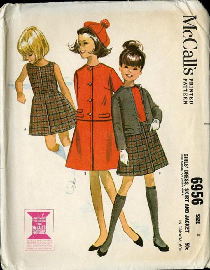 1930s Original Vintage McCall Pattern 7334 Toddler Girls Dress & Jacket Size 6 