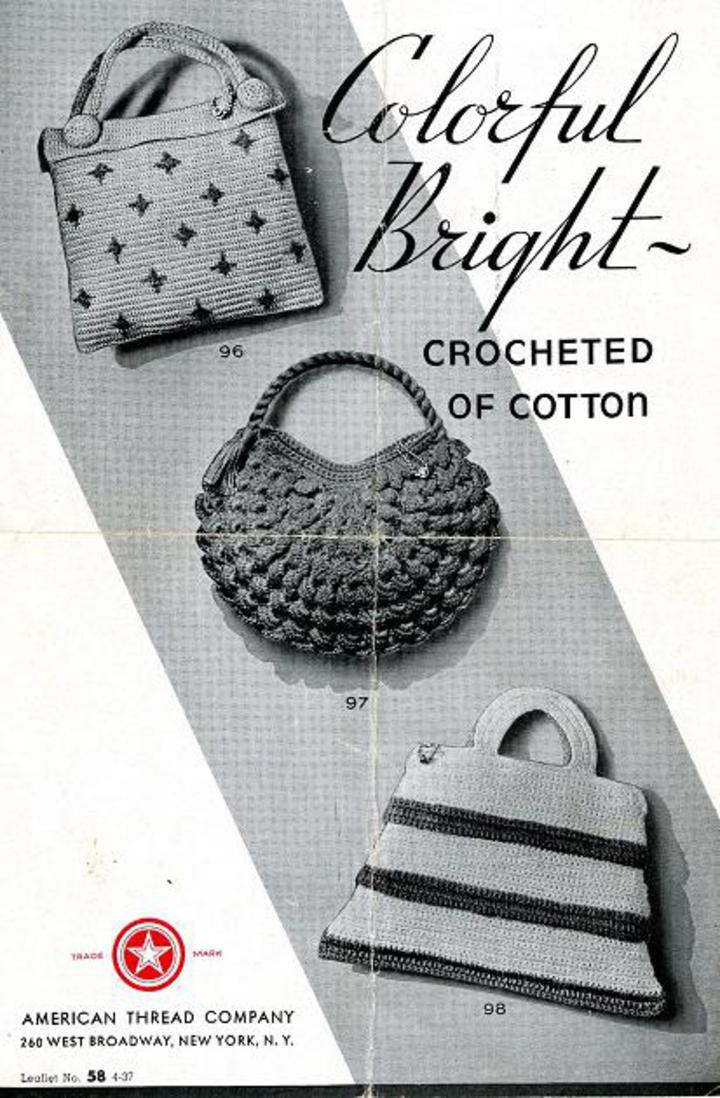 Vintage 1940s Crocheted Purse Pattern