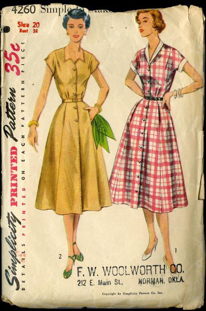1960's McCall's One Piece Sheath or Fit and Flare Dress Pattern with T –  Backroom Finds
