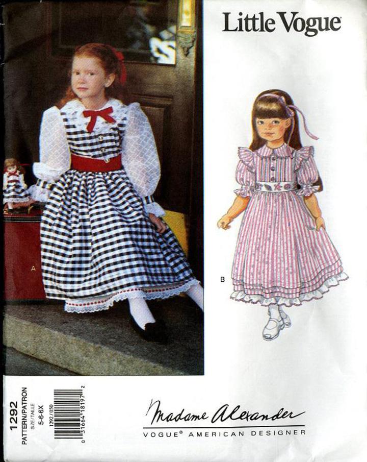 size 5-6x Vintage girls sewing patterns