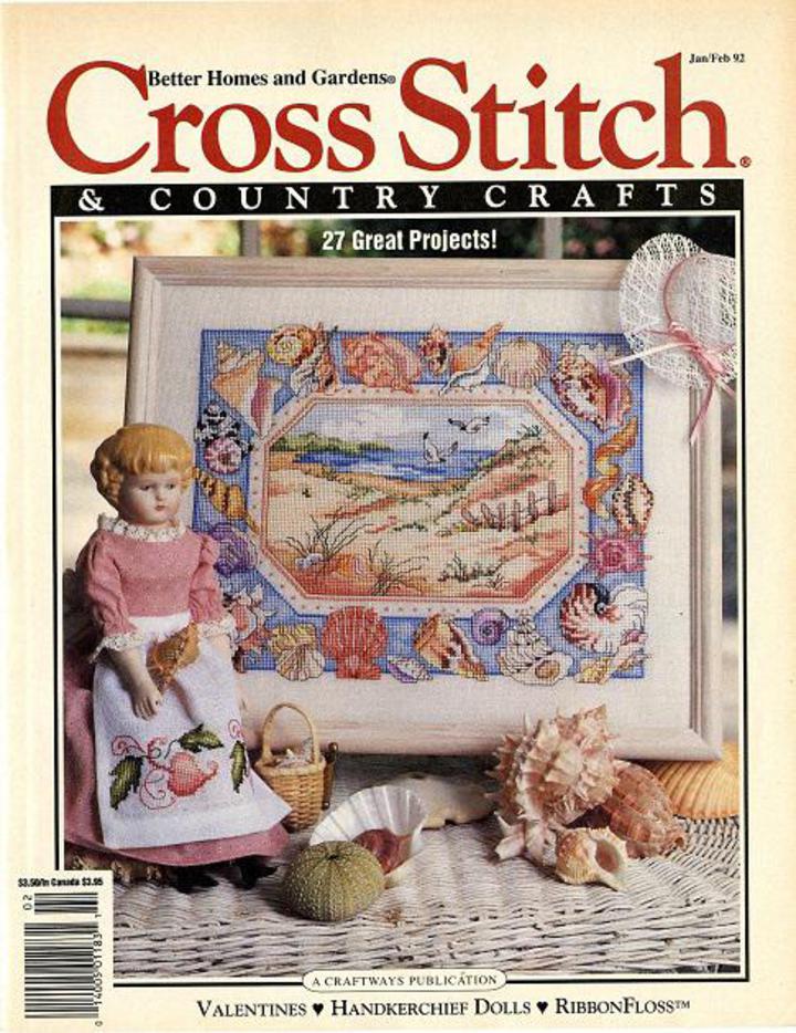 Vtg 1992 Cross Stitch & Country Crafts Magazine Handwork Projects Pattern Book